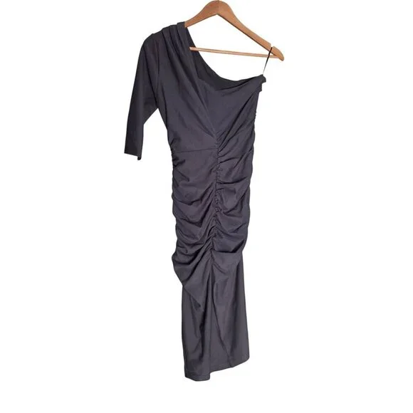 Women's - Alieva Gray Ruched Bodycon Dress, Size Large - Picture 8 of 10